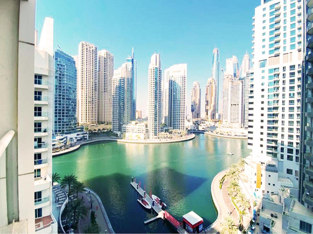Full Sea View With Balcony - Studio Apartment - 10 Min To Jbr - Dubai Dış mekan fotoğraf
